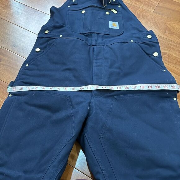 NWT Carhartt Insulated Duck Zip to Thigh Bib Overall Quilt Lined size 38x32 - Picture 15 of 16
